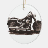Classic Fat Boy-motorfiets Keramisch Ornament (Links)
