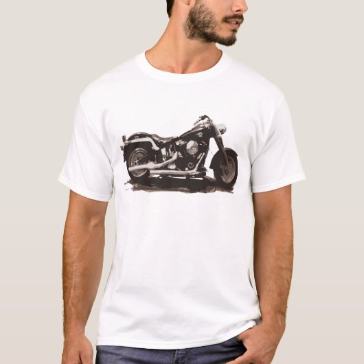 Classic Fat Boy-motorfiets T-shirt (Voorkant)