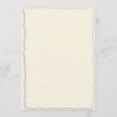 Classic Faux-Deckle Edge Wedding Menu Sjabloon (Achterkant)
