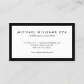 Classic Faux Gold Numbers Logo Accountant Visitekaartje (Achterkant)