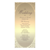 Classic Faux Gold Wedding Programma (Voorkant)