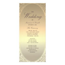 Classic Faux Gold Wedding Programma