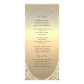 Classic Faux Gold Wedding Programma (Achterkant)