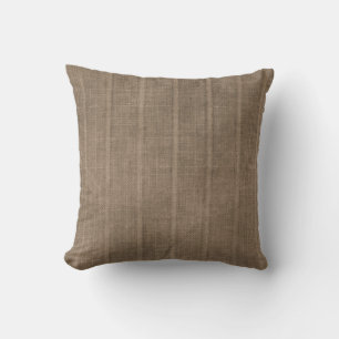 Classic Faux Linen Brown Kussen