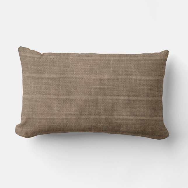 Classic Faux Linen Brown Sierkussen Kussen (Voorkant)