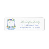 Classic Feestdagen Family Crest Retouradres Etiket (Voorkant)