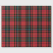 Classic Feestelijke Elegante Red Tartan Vakantie Cadeaupapier (Vlak)