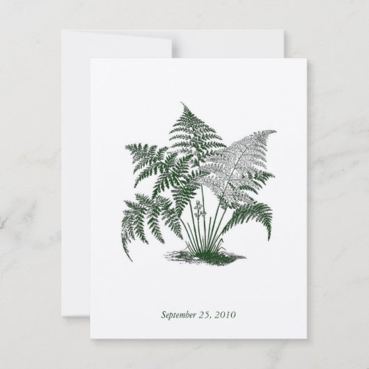Classic Ferns Wedding Kaart (Voorkant)