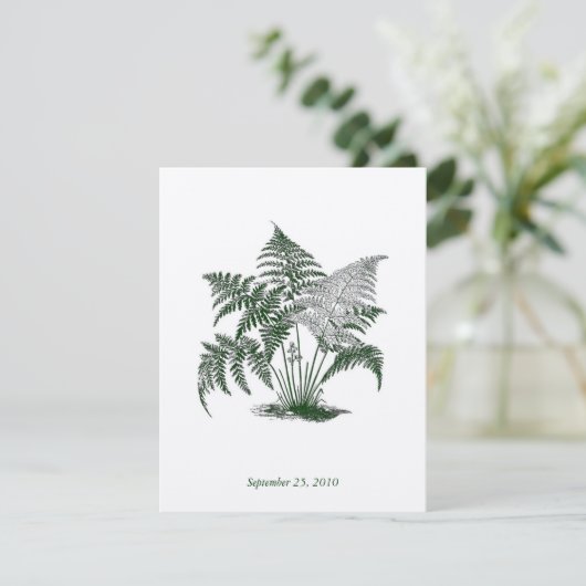 Classic Ferns Wedding Kaart (Staand voorkant)