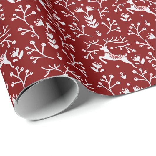 Classic Festive Christmas Tartan-Style Plaid Cadeaupapier (Rol Hoek)