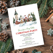 Classic festive city Christmas party dinner invite Kaart