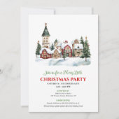 Classic festive city Christmas party dinner invite Kaart (Voorkant)