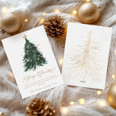 Classic Festive Gold Christmas Tree Feestdagenkaart