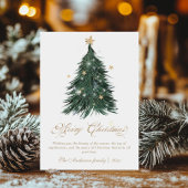 Classic Festive Gold Christmas Tree Feestdagenkaart