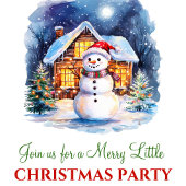 Classic Festive Winter Scene Holiday Invitation Kaart