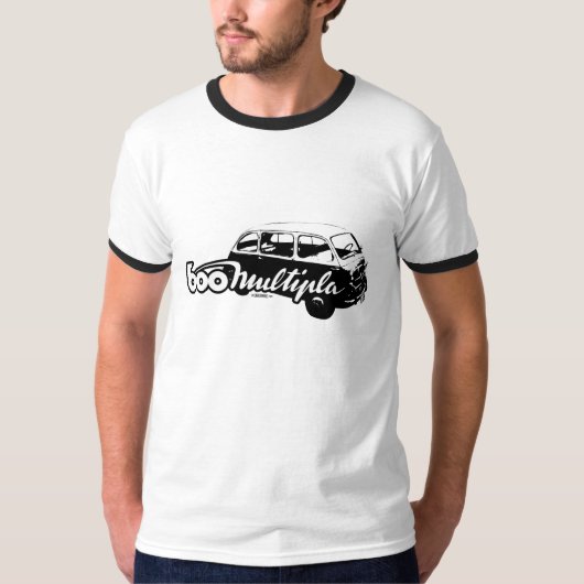 Classic Fiat 600 Multipla-illustratie T-shirt (Voorkant)
