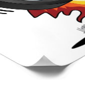 Classic Fifties Hot Rod Muscle Car Cartoon Poster (Hoek)