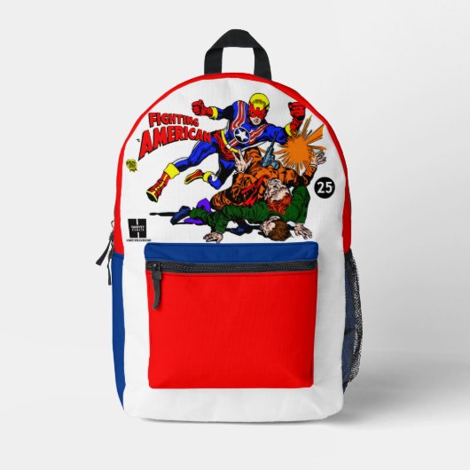 Classic 'Fighting American' Action Comic Backpack  Bedrukte Rugzak (Voorkant)