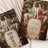 Classic Figurative Art Nouveau Wedding Menu Card Kaart