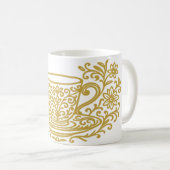 Classic Filigree Engraving CoffeClassic Mug, 11 oz Koffiemok (Voorkant rechts)