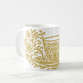 Classic Filigree Engraving CoffeClassic Mug, 11 oz Koffiemok (Voorkant links)