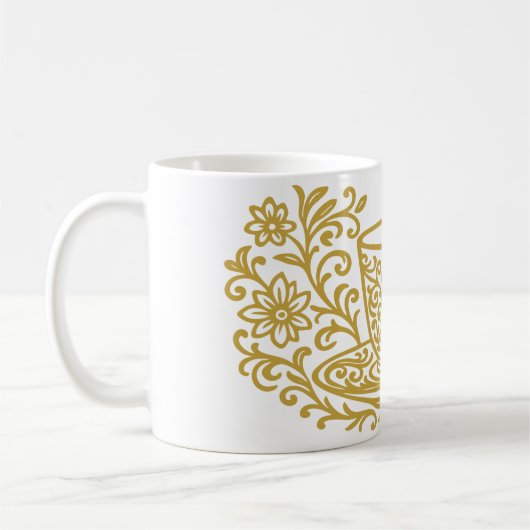 Classic Filigree Engraving CoffeClassic Mug, 11 oz Koffiemok (Links)