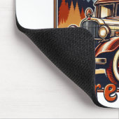 Classic Fire Truck & Mountain Mauspad Muismat (Hoek)