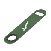 Classic Fishers Island Logo Bottle Opener - Green Speed Flessenopener (Achterkant Gekanteld)