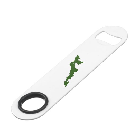 Classic Fishers Island Logo Bottle Opener - Green Speed Flessenopener (Achterkant Gekanteld)