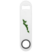 Classic Fishers Island Logo Bottle Opener - Green Speed Flessenopener (Voorkant)