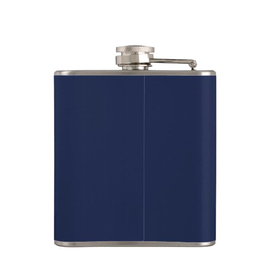 Classic Fishers Island Logo Flask - White on Navy Heupfles (Achterkant)