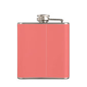 Classic Fishers Island Logo Flask - White on Pink Heupfles (Achterkant)