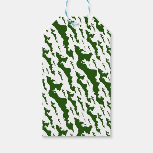 Classic Fishers Island Logo Gift Labels - Green Cadeaulabel (Voorkant)