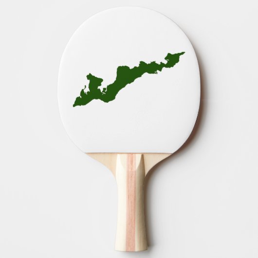 Classic Fishers Island Logo Paddle - Green Tafeltennisbatje (Voorkant)