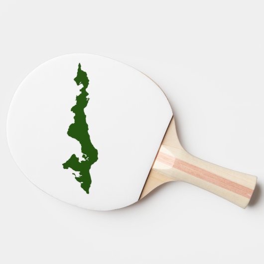 Classic Fishers Island Logo Paddle - Green Tafeltennisbatje (Zijkant)