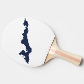 Classic Fishers Island Logo Paddle - Navy Tafeltennisbatje (Zijkant)