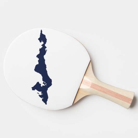 Classic Fishers Island Logo Paddle - Navy Tafeltennisbatje (Zijkant)