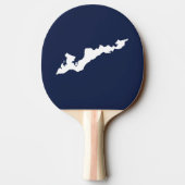Classic Fishers Island Logo Paddle - White/Navy Tafeltennisbatje (Achterkant)