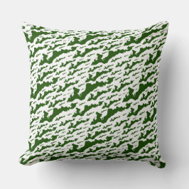 Classic Fishers Island Logo Pillow - Green Kussen