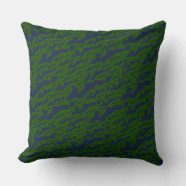 Classic Fishers Island Logo Pillow - marine on Gre Kussen