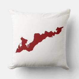 Classic Fishers Island Logo Pillow - Red Kussen