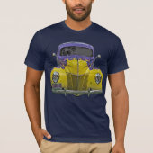 Classic Flaming Geel Hot Rod Abstract T-shirt (Voorkant)