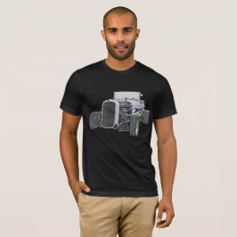 Classic Flaming White Hot Rod Abstract T-shirt