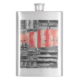 Classic Flask – Red Pulse Abstract Design Flacon