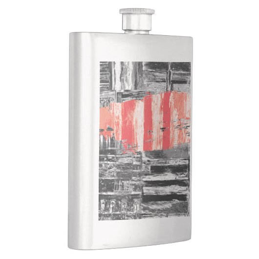 Classic Flask – Red Pulse Abstract Design Flacon (Rechts)
