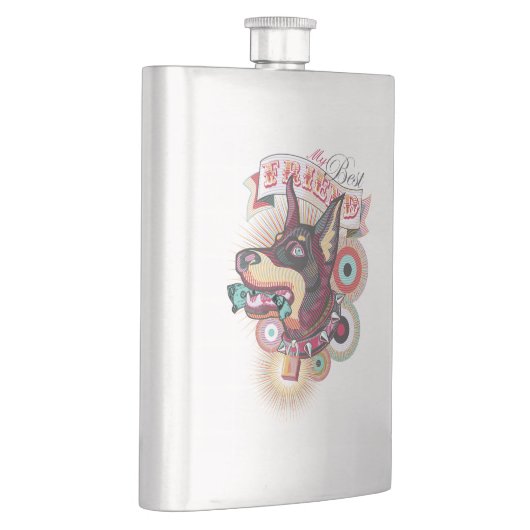 Classic Flask – Urban Loyalty Doberman Pop-Art  Flacon (Rechts)
