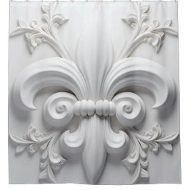 Classic Fleur De Lis Douchegordijn