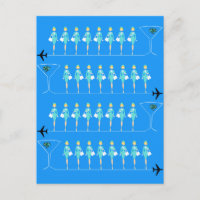 Classic Flight Attendant Briefkaart