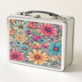 Classic Floral #44 - Metalen lunchbox