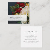 Classic Floral Bouquet Vierkante Visitekaartje (Voorkant / Achterkant)